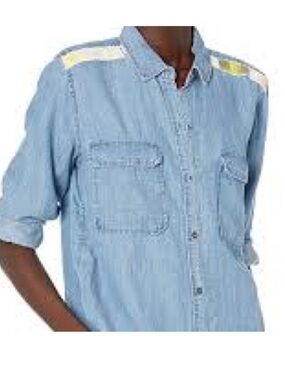 Rails Jimi Medium Vintage Wash Aztec Denim Button-Up Shirt